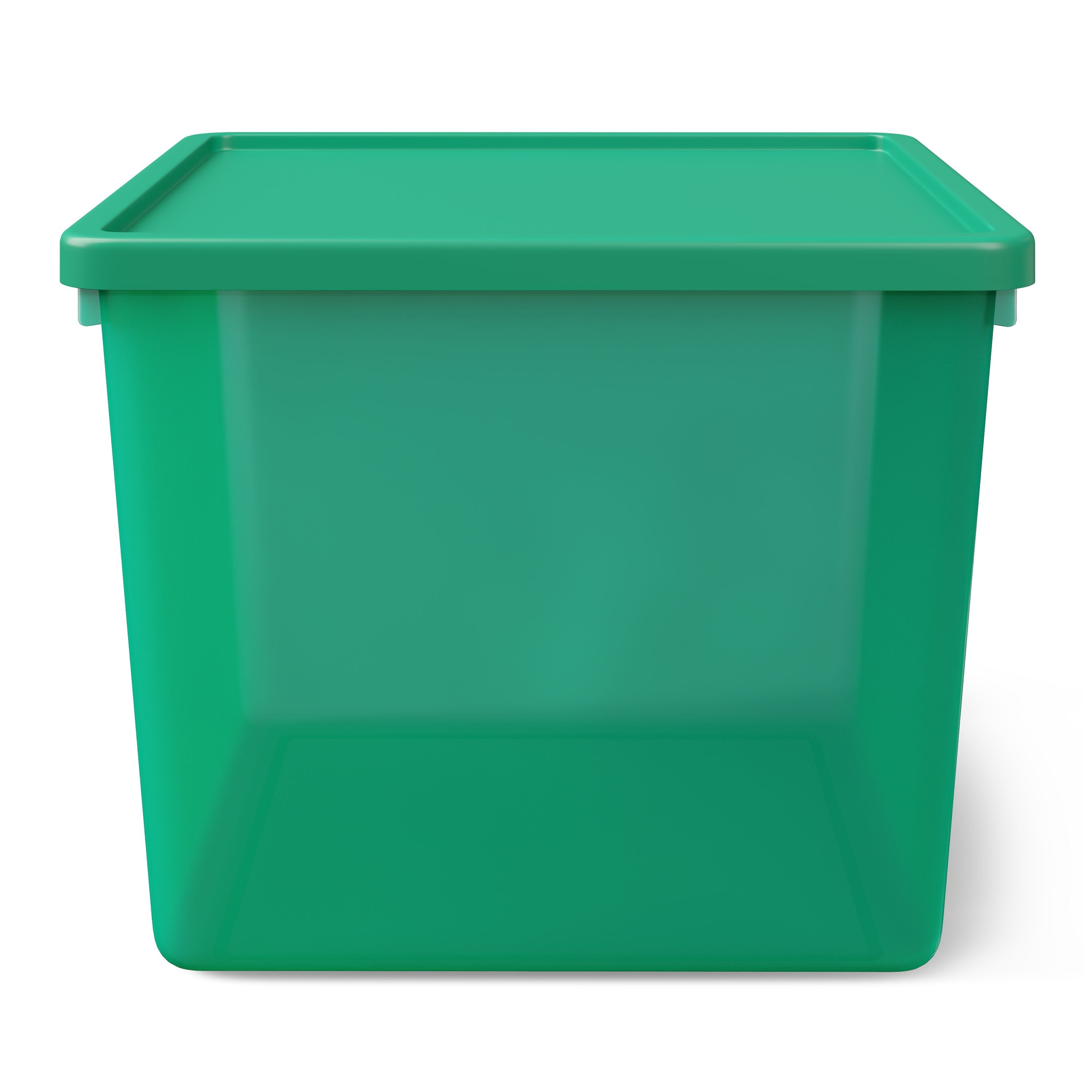 Mainstays Kids Large Green Plastic Storage Bin with Lid