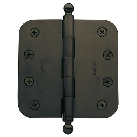 Baldwin Bronze Hinges Baldwin 1135102I 0.62 in. I Butt Hinge Radius Corner, Oil Rubbed Bronze - 3.5 x 3.5 in. ()