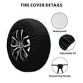thumbnail image 3 of Saiise Geometry Dash Print Rv Spare Tire Cover Wheel Tire Cover for Travel Trailers Protectors Weatherproof Dust-Proof for Camper Trailer Truck SUV Rv Universal-14 inch, 3 of 8