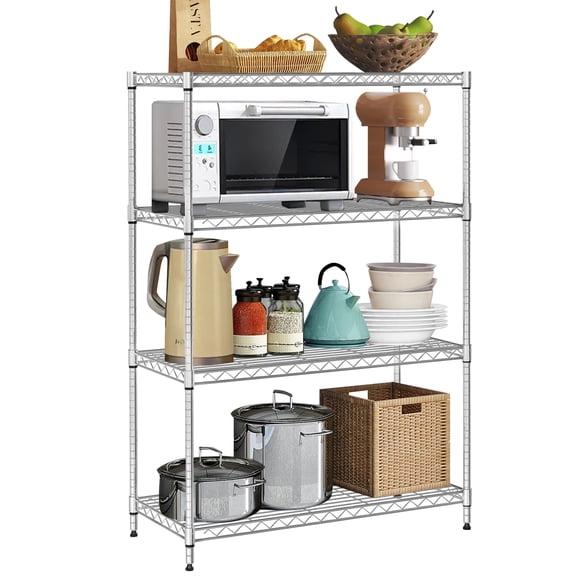 WYGMAV 4-Tier Adjustable Steel Storage Shelf Unit, 36W x 14D x 54H"