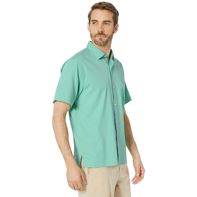 Tommy Bahama Men s Catalina Twill Stretch Camp Shirt Medium Mint Mojito