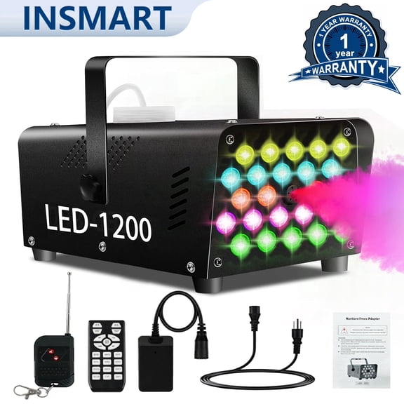 INSMART Fog Machine, 600W LED Smoke Machine, Smoke Machine with Wireless Remote Control, 13 Adjustable Colors, Perfect for Wedding, Halloween and Party