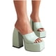 thumbnail image 5 of Sandalias de plataforma para mujer Sexy Square Peep Toe Slip On Chunky High Heel Sandals Date Dress Pumps Wmkox8yii  ytu5687, 5 of 5