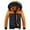 Yellow, variant on Herrnalise Men's Fashion Autumn And Winter Stitching Warm Hooded Casual Jacket Cotton Clothes Black