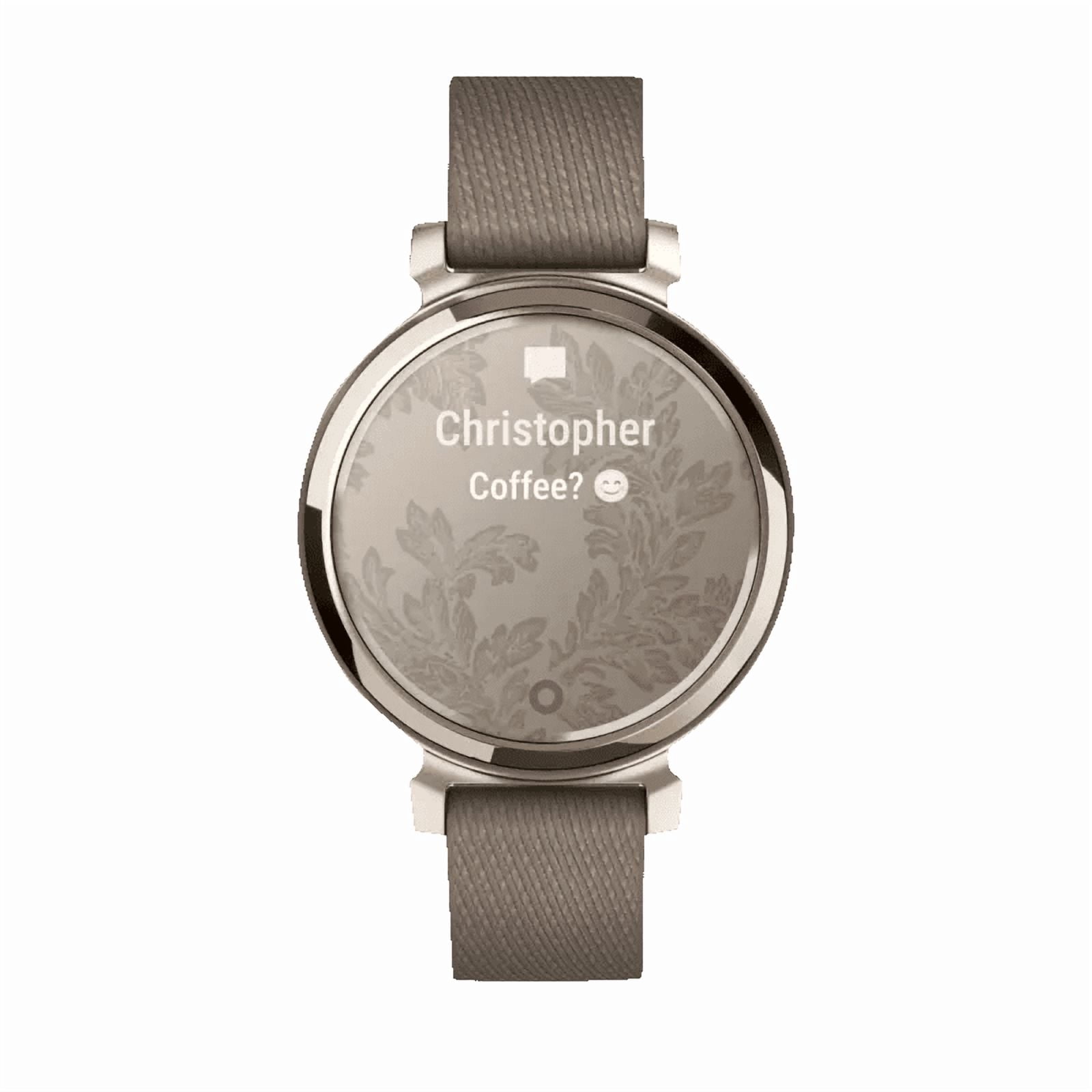 Garmin Lily 2 Classic, Cream Gold with Coffee Nylon Band (010-02839-14)