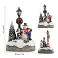 thumbnail image 3 of HmNPlay Christmas Village Tabletop Decor - Durable Resin Figurine Set for Home, Mantel, Gift Collection, Holiday Snowman Scene, 3 of 9