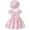 Pink, variant on Inadays Toddler Baby Girl Floral Jacquard Puff Sleeve Dress Summer Bowknot Princess A-line Dresses Kids Birthday Ball Gown Party Pageant Dresses with Hat, Pink, 3-4 Years