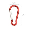 thumbnail image 5 of Cheers.US 10Pcs Aluminum Spring Snap Hook Carabiner D Ring Carabiner Clip Camping Accessories Fishing Hiking Traveling and Keychain, 5 of 10