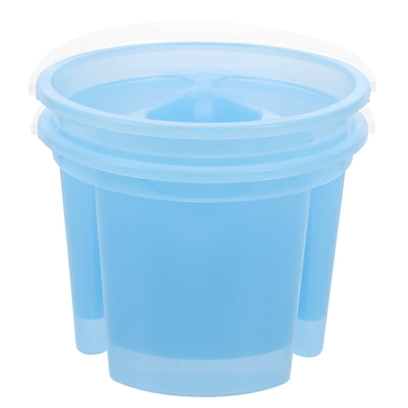 EeaseMX 2 cubos de plástico para pinceles de artista, herramientas para lavar pinceles.