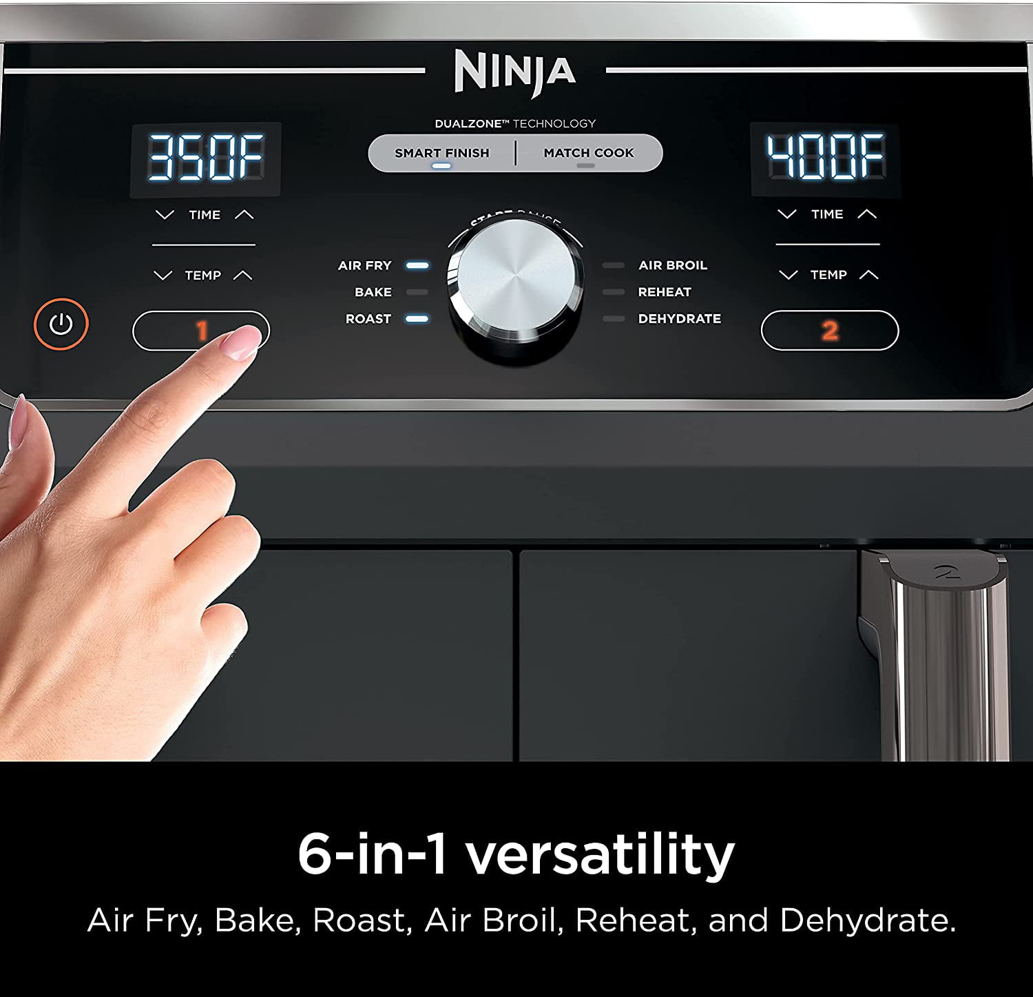 Ninja Dz401 Foodi 6-In-1 10-Qt. Xl 2-Basket Air Fryer (Dz401/Ad350)[  Condition:] Retail: $119.99 - Dallas Online Auction Company
