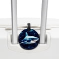 thumbnail image 3 of Starry Shark 2pcs PU Leather Round Bag Tags with Privacy Cover and Name ID Tag - Suitcase Tags for Travel Luggage, Handbags, Backpacks, School Bags, 3 of 6