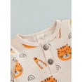 thumbnail image 5 of Baby Boys One-Piece Jumpsuits Long Sleeve Crewneck Cartoon Animal Patterned Long Pants Rompers, 5 of 8