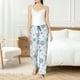 thumbnail image 4 of Fotbe Retro ice blue snowflakes Pantalones de Pijama para Mujer, Pantalones de Dormir, Pantalones Pj con Cordón y Bolsillos-Small, 4 of 6