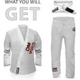 thumbnail image 2 of DXM SPORTS Brazilian Jiu Jitsu BJJ Gi Kimono for Adults - A3, White, 2 of 7