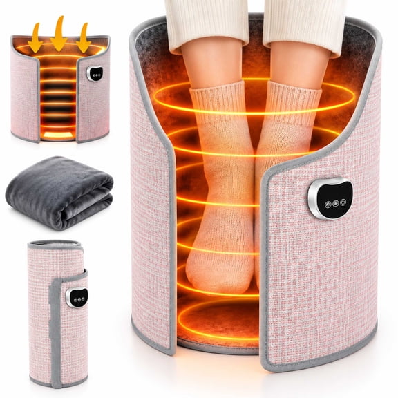 Under Desk Heater, Portable Leg Warmer with Blanket, for Office Home Use, 360° Fast Heating 5 Levels Overheat Protection