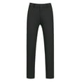 thumbnail image 5 of INSPIRE CHIC Skinny Trouser for Men's Solid Color Flat Front Formal Dress Pants Black 30, 5 of 5