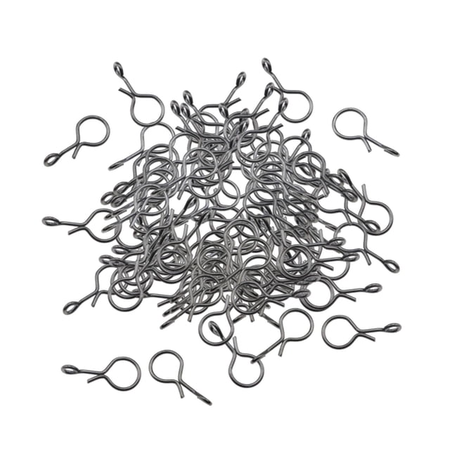 Almencla 100 Pieces Fly Fishing Snap Strong Stainless Steel Lure Connector Lure Snaps S