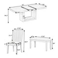 thumbnail image 2 of Harper & Bright Designs Rectangular Extendable Dining Table Set with Bench for 6, Wood Kitchen Dining Table with Removable Leaf, 4 Upholstered Dining Chairs for Dining Room, Natural+Beige, 2 of 19