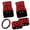 Cute Ladybug Pattern, variant on HUIACONG 5 Piece Car Interior Accessory Set - Steering Wheel Cover, Front Floor Mats, Rear Floor Mat - Red Cherry Print for All-Season Auto Decor