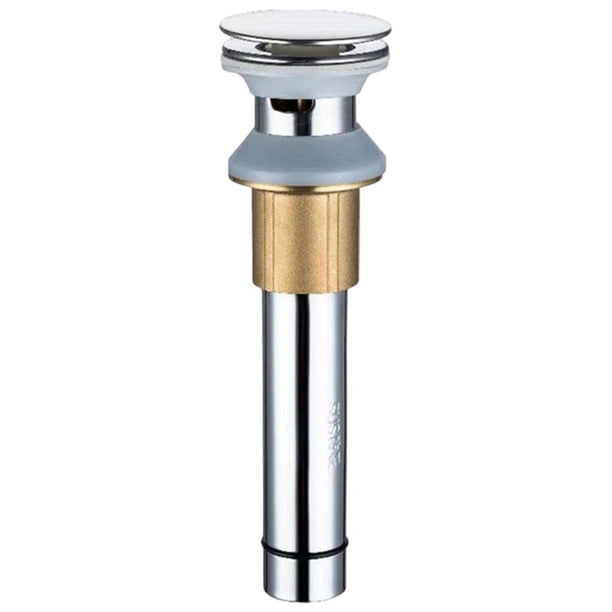 Desagüe universal para lavabo de sobreponer con tapón emergente y filtro de cesta para lavabos de 37 a 55 mm con agujeros