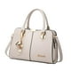 thumbnail image 2 of Bolso de mano para mujer, bolso de hombro, gran capacidad, asa superior, cremallera, bolso de mano Blanco, 2 of 9