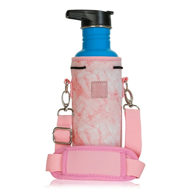Made Easy Kit Neoprene Water Bottle Carrier Holder with Adjustable Shoulder Strap for Insulating & Carrying Water Container Canteen Flask Available in 5 Sizes