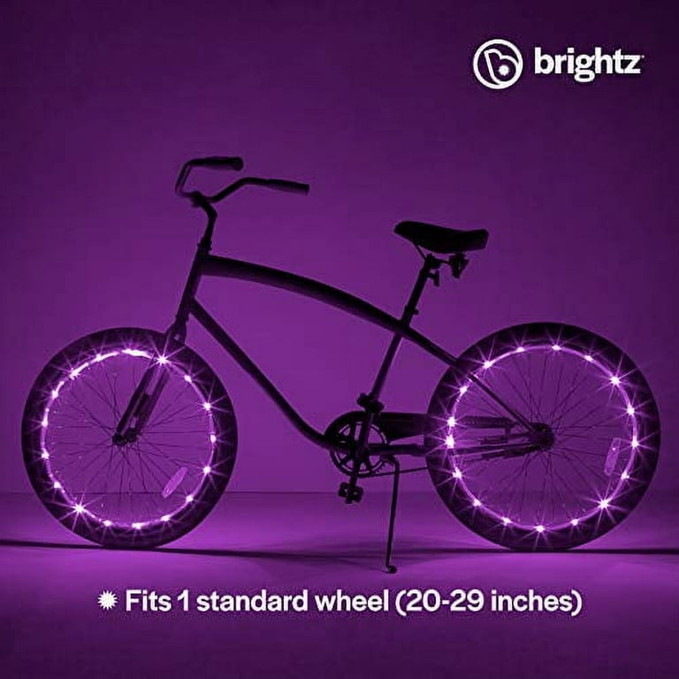 Wheelbrightz LED Bicycle Wheel Lights Purple 2 Pack Bundle for