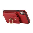 thumbnail image 5 of Wallet Case for iPhone XS Max, Kickstand Ring Holder Premium PU Leather Case with Crossbody Strap,Card Holder Slot Money Pocket 360°Rotation Metal Ring Grip Kickstand Cover,Red, 5 of 8