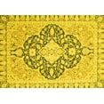 thumbnail image 1 of Ahgly Company Machine Washable Indoor Rectangle Geometric Yellow Traditional Area Rugs, 7' x 10', 1 of 4