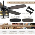 thumbnail image 6 of BayDay 72" Nickel Ceiling Fan with Lights & Remote Modern Style 6 Speeds Quiet Reversible Motor LED Light Adjustable Height for Living Room Bedroom Outdoor Patio Porch, 6 of 8