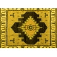 thumbnail image 1 of Ahgly Company Machine Washable Indoor Rectangle Abstract Yellow Modern Area Rugs, 7' x 10', 1 of 4