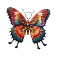 thumbnail image 3 of Decoración de pared de mariposa de metal, decorativa y colorida, para colgar en la pared, para vallas de exterior. 40 cm x 38 cm, 3 of 9