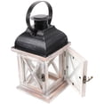 thumbnail image 4 of Vintage Wooden Candle Lantern Holder For Romantic Atmosphere Outdoor Decor 21X11.5X11.5CM 1Set, 4 of 4