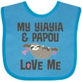 thumbnail image 3 of Inktastic Yia Yia and Papou Love Me Sloth Boys or Girls Baby Bib, 3 of 4