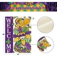 thumbnail image 5 of Jbralid Fleur de Lis Donut Masquerade Mask Mardi Gras Garden Flag 12x18 Inch Double Sided, Welcome Carnival Yard Outdoor Decoration, 5 of 6