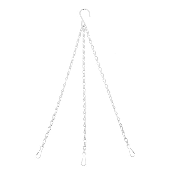 LEORX Heavy Duty White Hanging Chains with Hooks for Garden Planters Lanterns and Bird Feeders