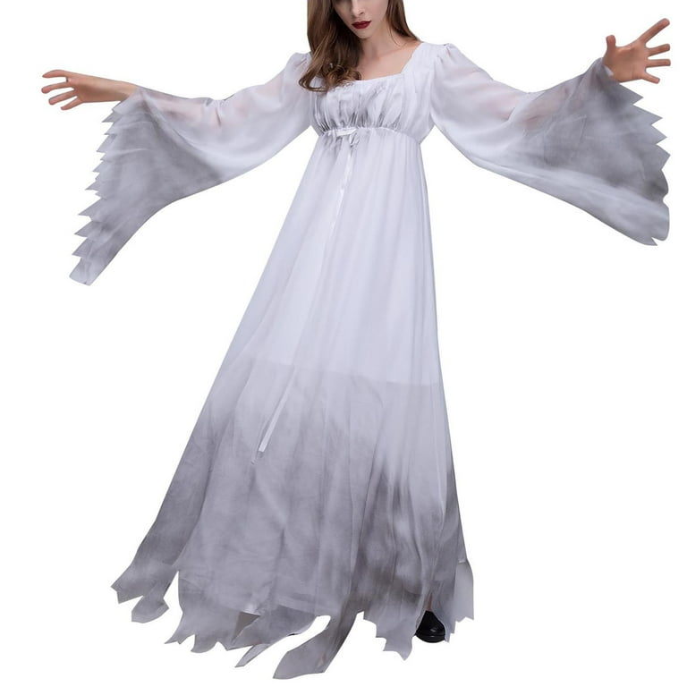 ghost evening dress Haunted Mansion Constance Hatchaway Ghost Bride Dress Outfits Halloween Cosplay Costume main image 1