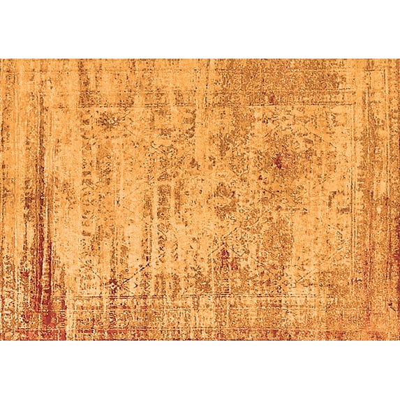 Ahgly Company Indoor Rectangle Oriental Orange Industrial Area Rugs, 2' x 5'