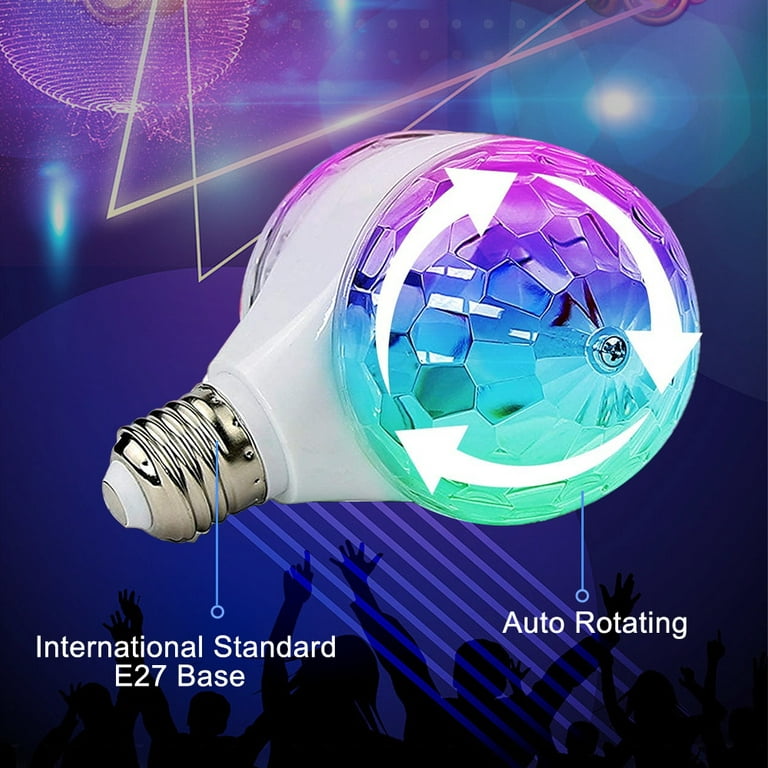 Party for Disco Lights Ball Light Lights DJ RGB Strobe Parties Light Multicolor for Club FUSSWIND E27 Stage Decor Disco Bulb 6W