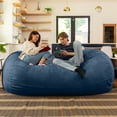 thumbnail image 5 of Jaxx 7 Foot Giant Bean Bag Sofa, Navy, 5 of 6