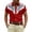 Red, variant on Western Embroidered Short Sleeve Button Down Shirts for Men Cowboy Print Casual Leisure Top Beige L