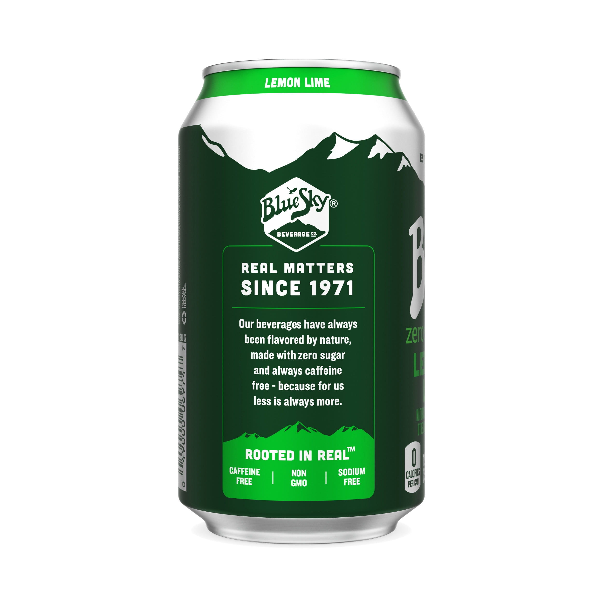Blue Sky Zero Lemon Lime Soda Soft Drink, 12 fl oz