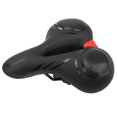 thumbnail image 4 of Sillín de bicicleta ergonómico, suave, resistente al desgaste, diseño de tira reflectante, cojín para sillín de bicicleta para ciclismo, negro y rojo, 4 of 10