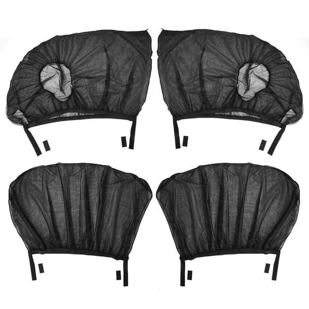 2/4 Uds. Cortinas parasol con pantalla antimosquitos para ventana lateral de coche de malla Universal