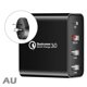 thumbnail image 2 of sweethay de teléfono de 48 W USB tipo c PD Adaptador de carga rápida de 4 puertos portátil de viaje, negro, enchufe AU Teléfono y Comunicación Black AU Plug, 2 of 6