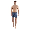 thumbnail image 2 of GÖTZBURG Bóxer de Hombre 4 pcs. - Poplin, Algodón Puro, Juego de Ropa Interior Azul/Blanco M (Medium), 2 of 4