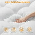 thumbnail image 5 of Mattress Topper King,Extra Thick Mattress Pad Cover for Back Pain,Cooling Mattress Protector with 8-21 Inch Deep Pocket,Overfilled Down Alternative Filling, 5 of 13
