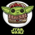 thumbnail image 2 of Men's Star Wars: The Mandalorian Grogu Avocado Toast Graphic Tee Black 3X Large, 2 of 5