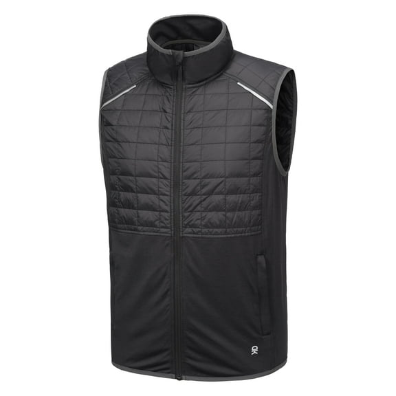 Little Donkey Andy Men's Lightweight Golf Vest Warm Outdoor Sleeveless Jacket for Hiking Travel Running Casual Black S
