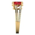 thumbnail image 3 of 2.32 ct Oval Cut Simulated Ruby Solitaire with Accents Engagement Ring for Women in 18K Yellow Gold, 3 of 5